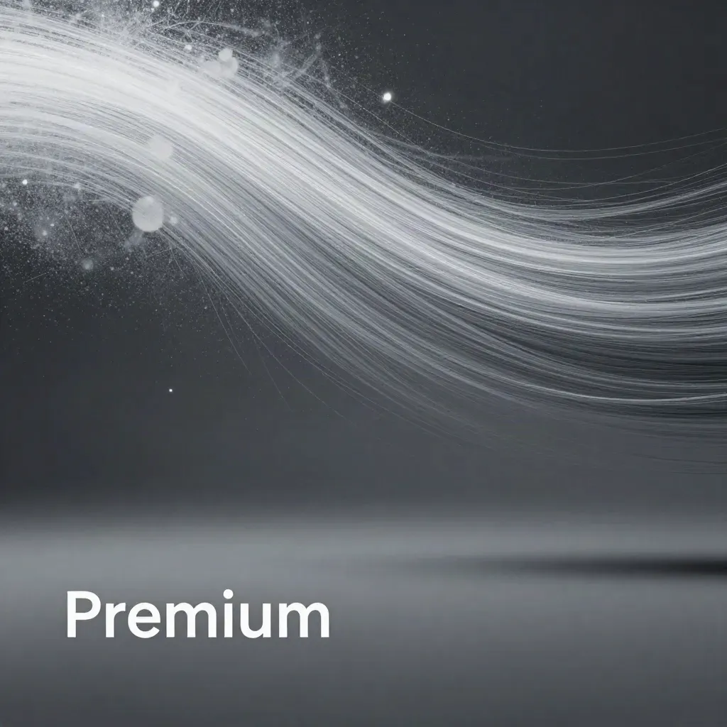 Silver filaments converge into a soft white bloom in deep graphite haze.